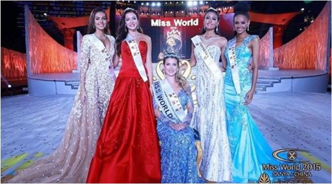 Maria Harfanti dan para jawara Miss World 2015 (via Instagram/mariaharfanti)