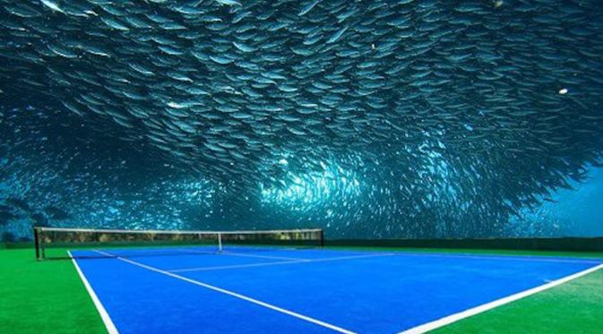 Abu Dhabi berencana mendirikan lapangan tenis futuristik.