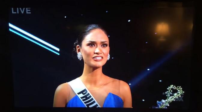 Pia Alonzo Wurtzbach, Miss Philippines sebagai pemenang Miss Universe 2015. (Via: youtube.com)