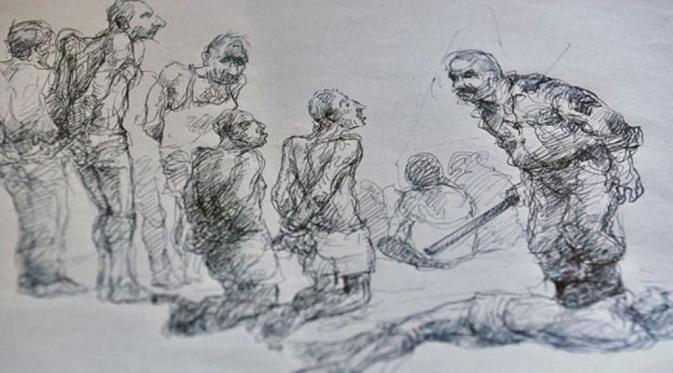 Bukti Kekejaman Penjara Suriah Lewat Lukisan (BBC)