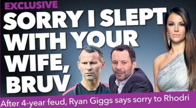Berbagai pemberitaan media di Inggris mengenai kehidupan pribadi mantan kapten Manchester United, Ryan Giggs. (CRI.com)