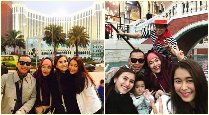 Ayu Ting Ting berlibur ke Macau bersama keluarga di akhir tahun 2015. (Instagram @ayutingting92)