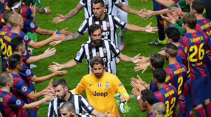 Juventus dikalahkan Barcelona pada final Liga Champions 2014-2015. (EPA/Thomas Eisenhuth)