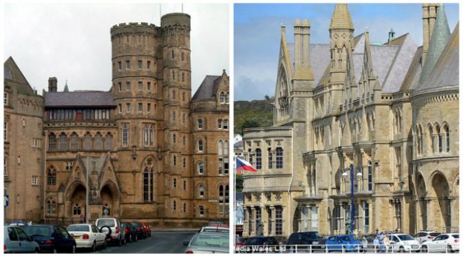 Penampilan Old College di Wales yang mirip dengan sekolah Harry Potter di Hogwarts. (Sumber Daily Mail) 