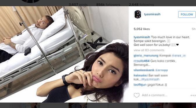 Tyas Mirasih berpose bersama pacarnya, Raiden Soedjono. (foto: instagram.com/tyasmirasih)
