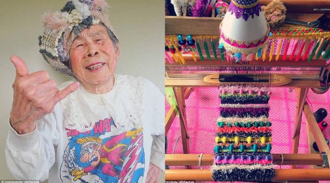 Nenek Emiko sering menghabiskan waktu selagi Chinami menenun. (foto: Instagram/1000wave)
