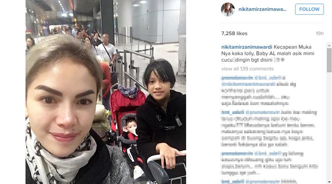 Nikita Mirzani liburan ke Hong Kong bersama kedua anaknya. (foto: instagram.com/nikitamirzanimawardi)