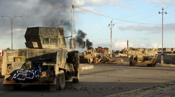 Ramadi luluh lantak pasca serangan merebut kota itu dari ISIS (Reuters)