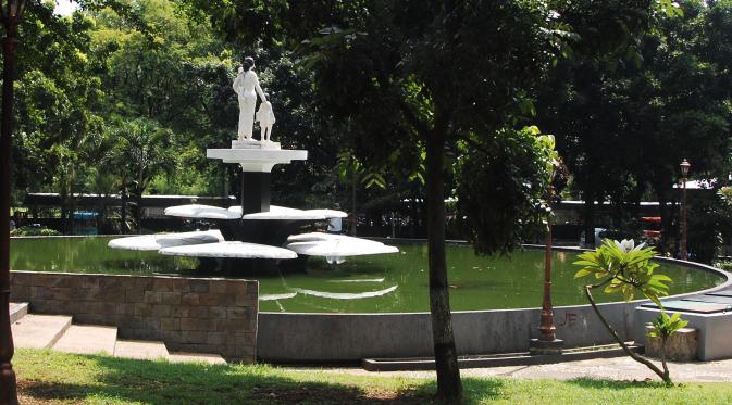 Suasana taman di Kota Semarang yang dijuluki Taman Janda (Liputan6.com/ Edhie Prayitno Ige)
