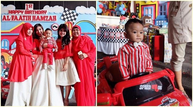 Keluarga dan sahabat juga ikut hadir saat Bella Shofie merayakan ultah anak yang pertama; Al Faatih Hamzah. (Instagram @bellashofie_suryo)
