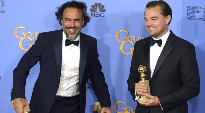 Leonardo DiCaprio dan Alejandro González Iñárritu. (Bintang/EPA)