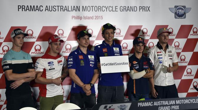 Beberapa pembalap MotoGP (SAEED KHAN / AFP)