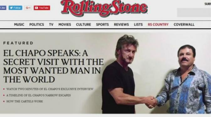 Aktor Sean Penn sempat bertemu dengan gembong kartel narkoba El Chapo. (Sumber ABC)