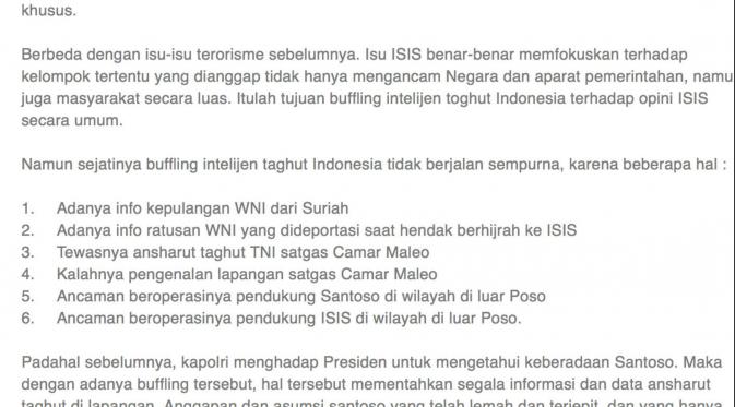 Alleged mastermind behind Jakarta terror attacks Bahrun Naim shared intelligence's weakness in blocked website (source:bahrunnaim.co)