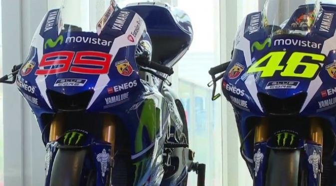 Motor Rossi dan Lorenzo yang akan dipakai untuk MotoGP 2016 (crash.net)