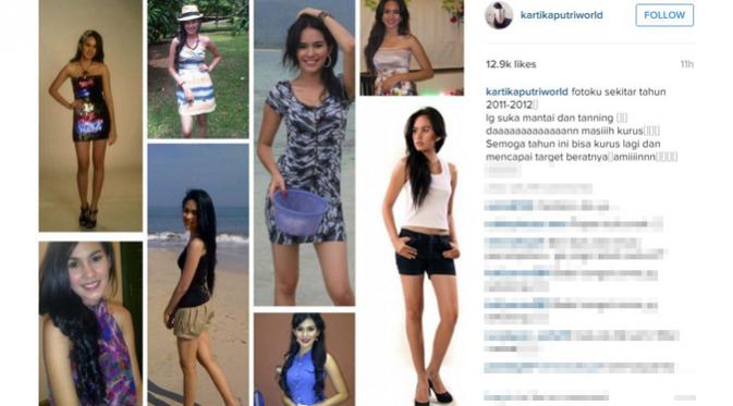 Kartika Putri ingin tubuhnya kembali langsing seperti dulu [foto: instagram/kartikaputriworld]