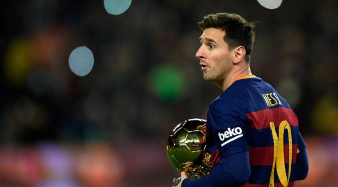 Striker Barcelona asal Argentina, Lionel Messi. (AFP/Lluis Gene)