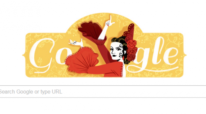 Lola Flores jadi Google Doodle, Kamis (21/1). | via: Google