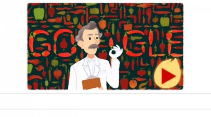 Wilbur Scoville jadi Google Doodle hari ini. Ia adalah ilmuwan yang menemukan skala ukur tingkat kepedasan cabai. 