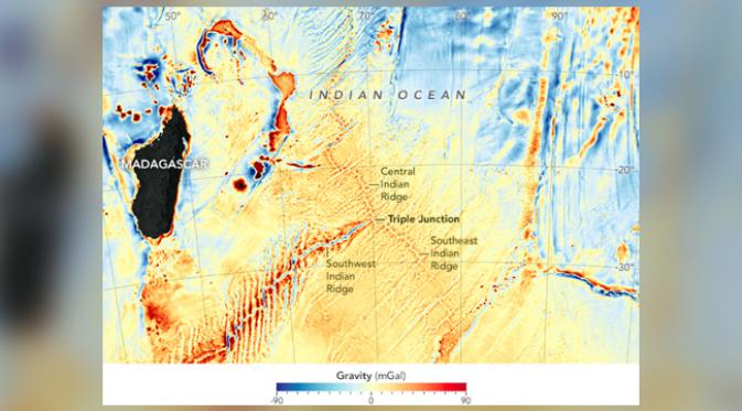 Peta yang dibuat dari hasil altimetry. (foto: Live Science)