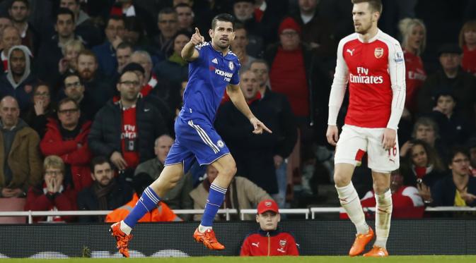 Diego Costa di laga Arsenal Vs Chelsea (Reuters)