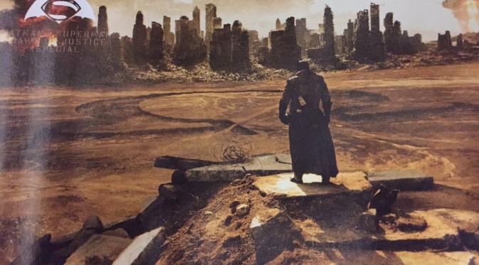 Penampakan simbol omega di foto terbaru Batman v Superman: Dawn of Justice. (Twitter / Warner Bros)
