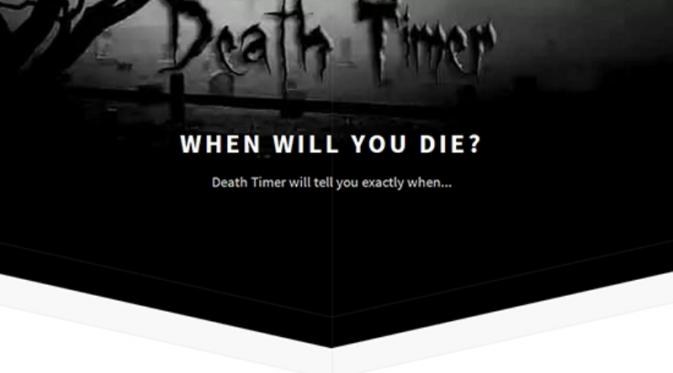 Situs Death Timer, beritahu waktu kematianmu | Via: deathtimer.com