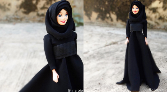 Setelah kembali ke Nigeria, Adam bergegas membeli Barbie dan membuat pakaian-pakaiannya. (Instagram/Hijarbie)