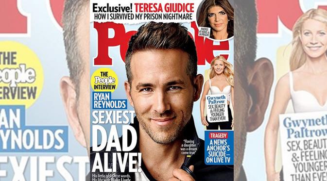 Ryan Reynolds terpilih menjadi Sexiest Dad Alive versi People. (foto: instagram.com/peoplemag)
