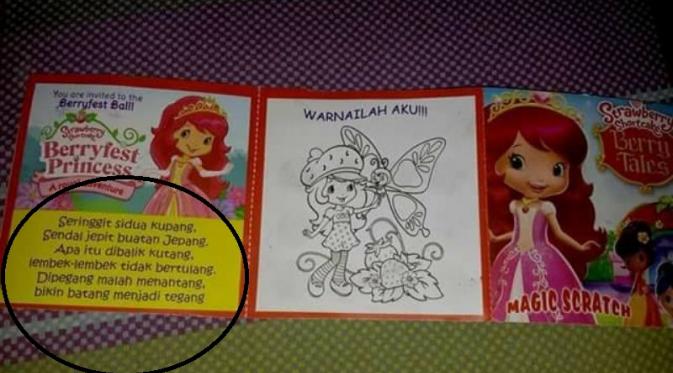 Buku bacaan anak-anak disusupi konten untuk orang dewasa | Via: facebook.com