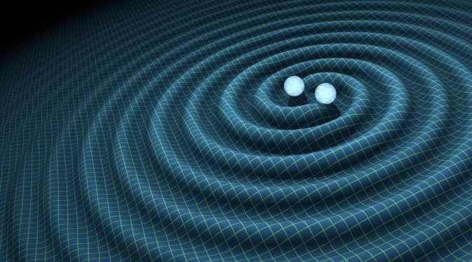 Visualisasi Gelombang Gravitasi. Kredit: R. Hurt - Caltech/JPL