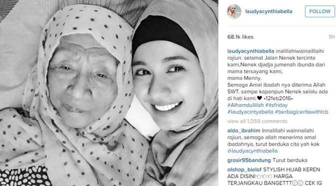 Laudya Cynthia Bella dan neneknya (instagram)