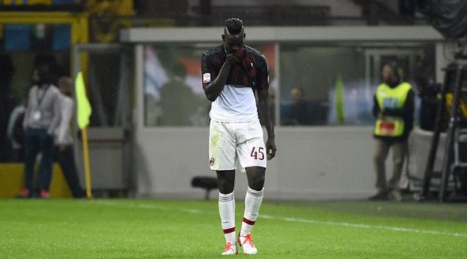 Striker AC Milan asal Italia, Mario Balotelli. (AFP/Olivier Morin)