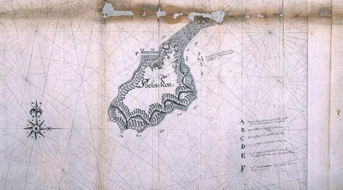 Peta Pulau Run pada 1623 (Wikipedia)