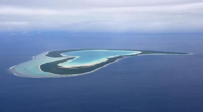 Pulau Tupai di Polinesia, Perancis. (Via: telegraph.co.uk)