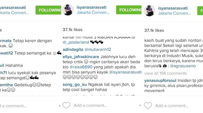 Komentar Followers Isyana Sarasvati (via Instagram @isyanasarasvati)