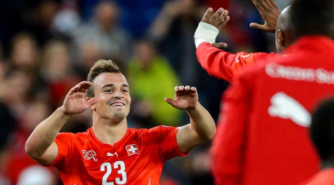 Bintang tim nasional Swiss, Xherdan Shaqiri. (AFP/Fabrice Coffrini)