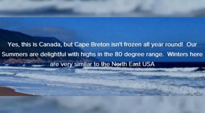 Cuaca di pulau Cape Breton disebut-sebut mirip dengan cuaca di Timur Laut AS. (Sumber CBC News)