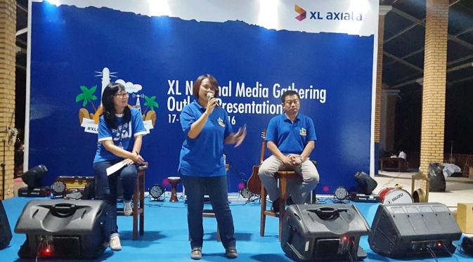 CEO XL, Dian Siswarini, di Acara National Media Gathering, di Belitung. Liputan6.com/Dewi Widya Ningrum