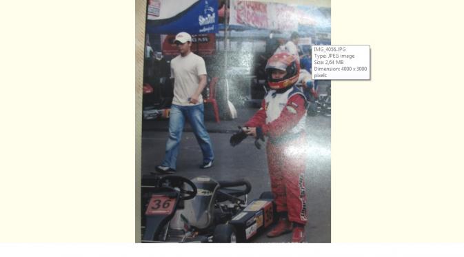 Rio Haryanto saat mengikuti Kejurnas Karting di Sirkuit Sentul, Bogor, Jawa Barat, pada 2003. (Istimewa)