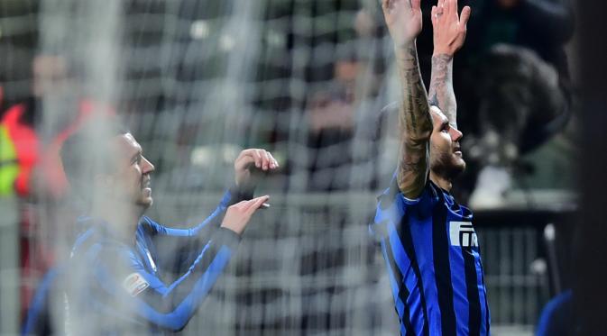 Mauro Icardi cetak gol terakhir Inter Milan ke gawang Sampdoria (GIUSEPPE CACACE / AFP)
