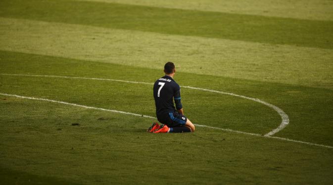 Cristiano Ronaldo di pertandingan Malaga vs Real Madrid (Reuters)