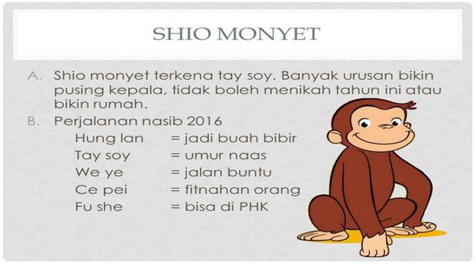 Shio Monyet | Via: facebook.com