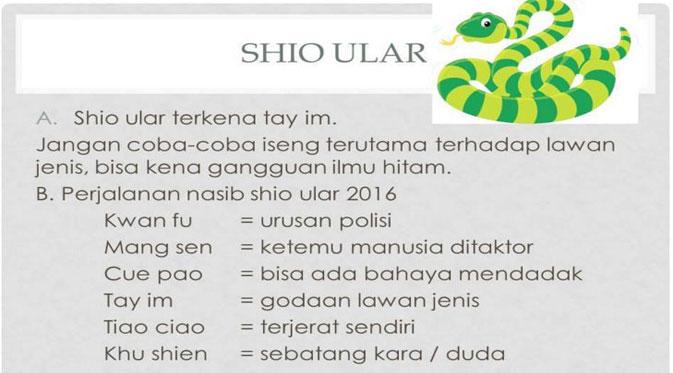 Shio Ular | Via: facebook.com