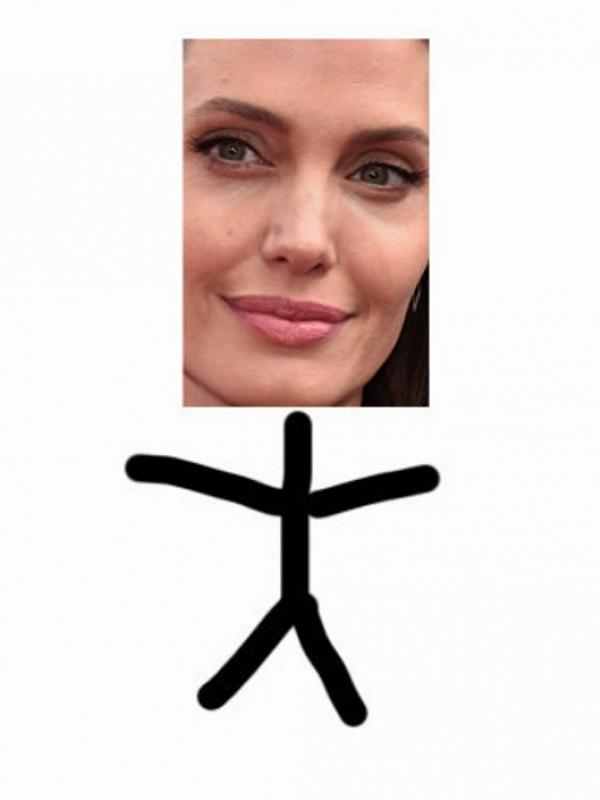 Angelina Jolie punya wajah bentuk persegi panjang. (Via: buzzfeed.com)