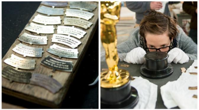 Proses pembuatan piala Oscar 2016 yang merujuk kepada model aslinya keluaran 1929. (Sumber Polich Tallix)