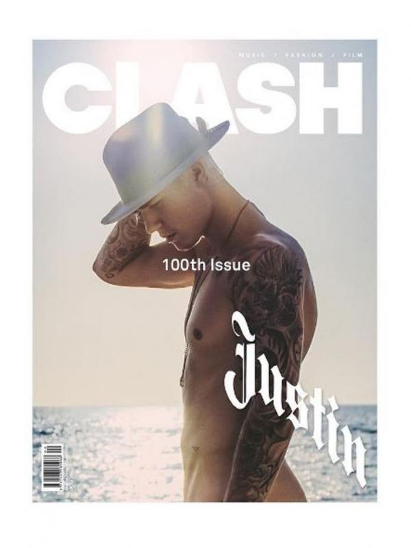 justin bieber bugil di cover majalah terbaru (instagram @clashmagazine)