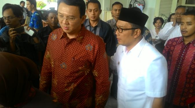 Ridwan Kamil bertemu Ahok di Balai Kota Jakarta