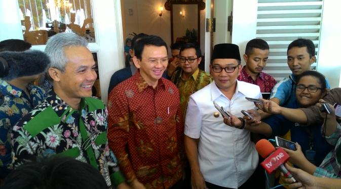 Ahok, Ridwan Kamil dan Ganjar Pranowo bertemu di Balai Kota Jakarta