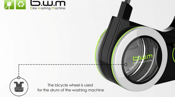 Begini sistem kerja BiWa (Bike Washing Machine). (Via: tuvie.com)